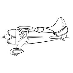 black and white airplane for coloring