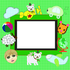 Fototapeta premium frame with animals