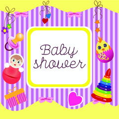 baby shower card with teddy bear
