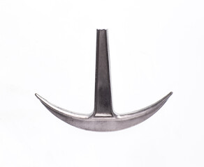 anchor, metal pendulum clock isolated on white background