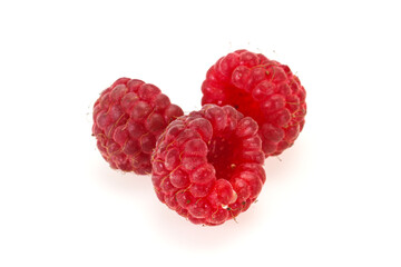 Red bright ripe sweet raspberry