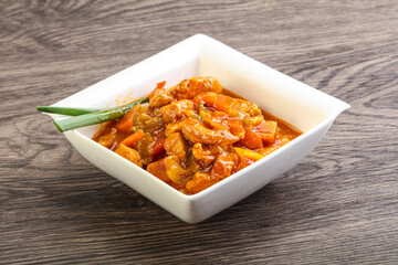 Meat goulash with vegetables