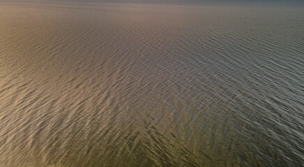aerial survey of the reservoir in the Penza region
