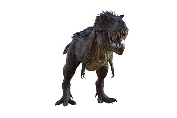 tyrannosaurus rex, in different poses for better adaptation to your collagen. 3d illustration, 3d rendering.