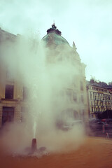 geyser in Karlovy Vary / mineral hot spring in Carlsbad czech republic, Karlovy Vary
