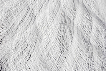 Obraz premium white cotton texture surface of pamukkale travertine terrace close up view