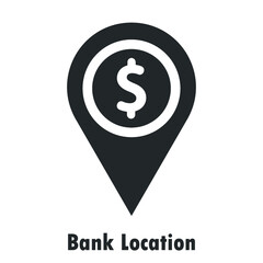 Bank location icon design vector