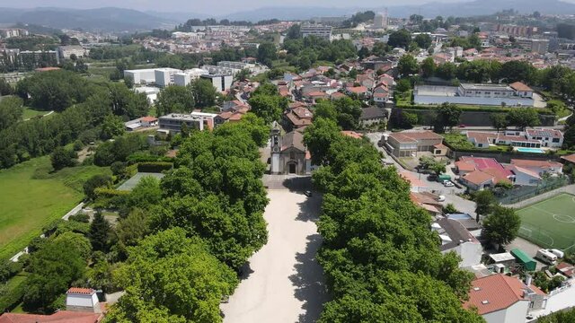 view of the church in the middle of the trees