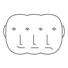 mixed feeling - mood transition reflected on the face