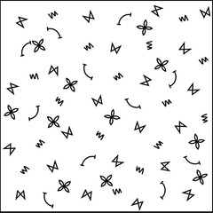 Bright pattern in the style of the Memphis line. Geometric pattern for the cover, booklet, wallpaper, gift. Pattern birthday.