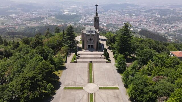 church in the hill overlooking the city