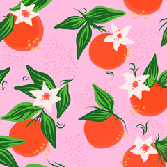 seamless pattern with strawberries and berries