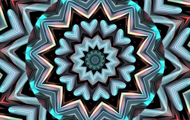 Unique mandala design. Beautiful multicolor kaleidoscope texture