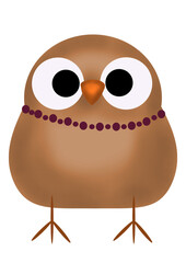 Watercolor hand painted birds illustration