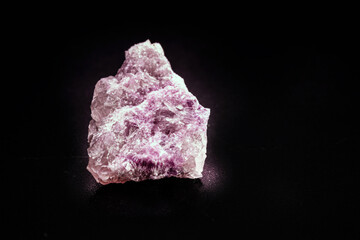 Lepidolite ore is a mineral of phyllosilicates. It is part of the micas group, being a secondary source of lithium