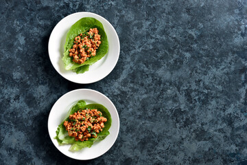 Asian minced meat lettuce wraps