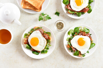 Open faced sandwiches