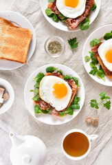 Open faced sandwiches