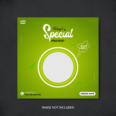 Premium Delicious Special Food Social Media Design - Instagram Post Design Template