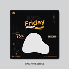 Friday Discount Social Media Design - Instagram Post Design Template - Social Media Template Design