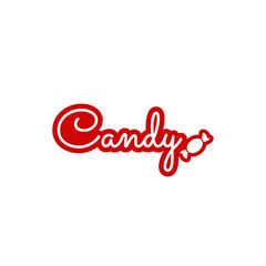 Hand drawn linear lettering logo. The inscription: Candy shop. Perfect design for logo, posters, banners, prints.