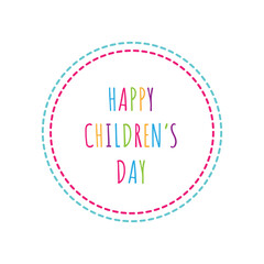 Happy International Children's Day greeting card