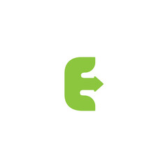 letter E alphabet abc logo isolated