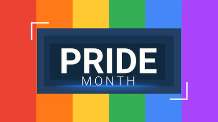 A month of pride. Horizontal banner