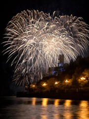 Khabarovsk, Amur Cliff.
Festive fireworks in honor of the city day.