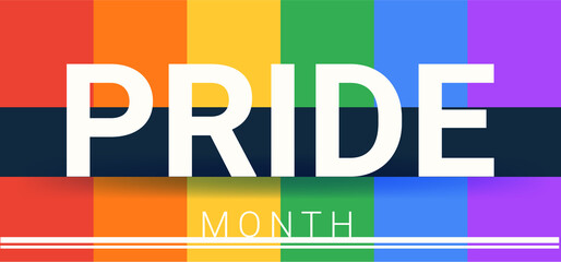 Colorful lgbt pride month for festival parades and the internet. - obrazy, fototapety, plakaty
