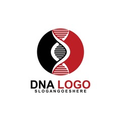 DNA vector logo design template. Structure molecule, Chromosome icon. Pictogram of Dna vector, genetic sign, elements