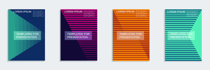 Minimal covers design. Cool halftone gradients.