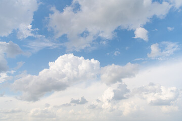Naklejka na ściany i meble sunny day. nature concept. Cloud sky background. Cloudy weather. White clouds in sky.