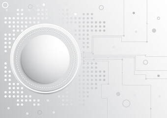 White circle. Abstract futuristic background