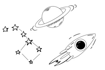 Ракета в космосе © Оксана Дубовик