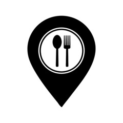 Food and restaurant location icon.