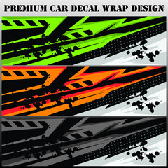 Fototapeta na wymiar sport car decal wrap design vector
