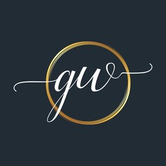 GW Initial Letter handwriting stylish Logo designs Symbol