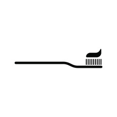 Toothbrush icon. Toothbrush with toothpaste. Vector illustration.