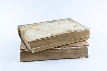 Old Books on White Background.
