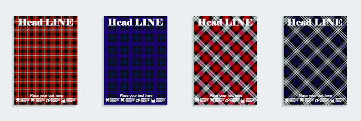 Minimal covers design. Cool halftone gradients.