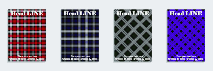 Minimal covers design. Cool halftone gradients.