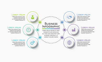 Business circle. timeline infographic icons designed for abstract background template milestone element modern diagram process technology digital marketing data presentation chart Vector
