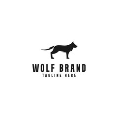 wolf logo design for logo template