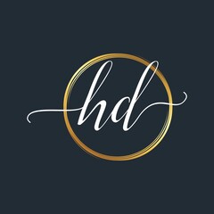 HD Initial Letter handwriting stylish Logo designs Symbol