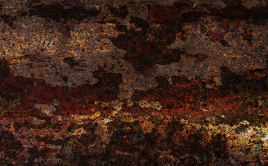 rust on old steel plate background.