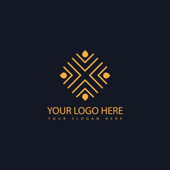Minimal and Modern Logo Template Design, Floral Design, Vector File.