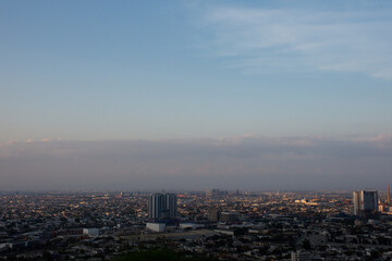 Fototapeta na wymiar Monterrey, México. 05-26-2021. View of the City of Monterrey at Sunset