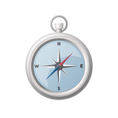 Compass icon concept. Colored flat vector illustration. Isolated on white background.