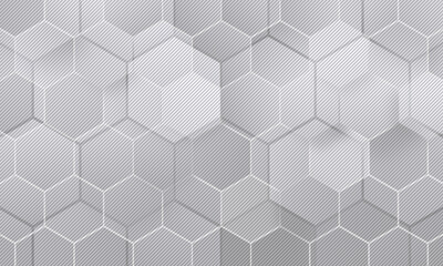 Naklejka premium Stylish beautiful gray honeycomb hexagon pattern background